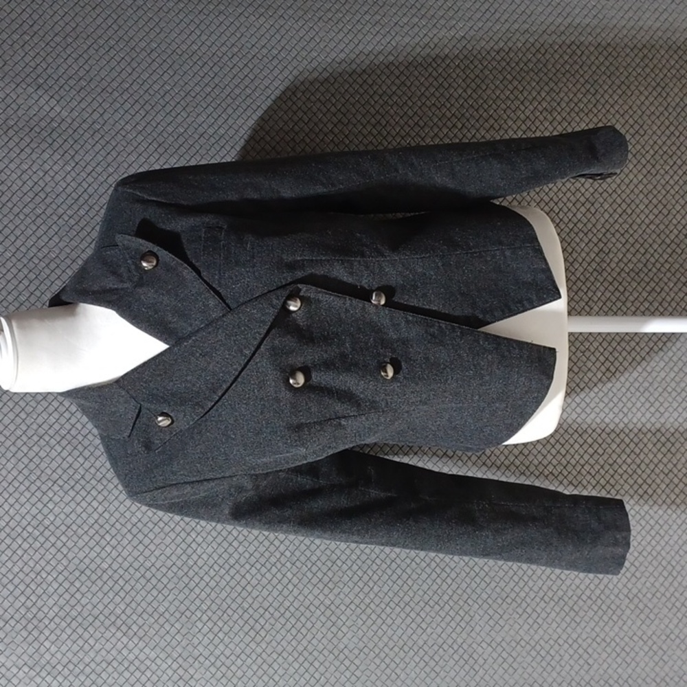 Go International size L Grey Double Breast Coat Jacket